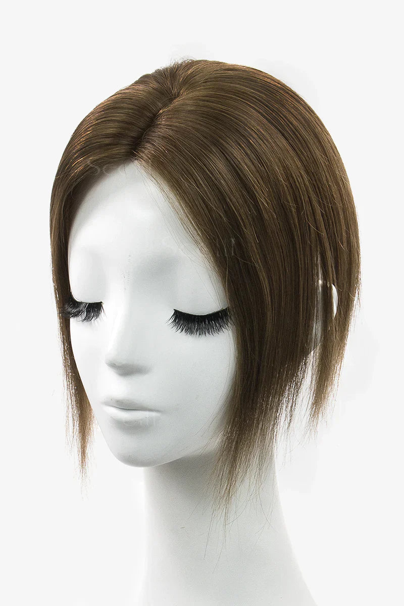 Flavia Silk Top Remy Human Hair Topper Light Brown #6