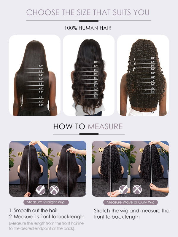 13x6 Glueless Lace Front Wig – Pre-Everything Drawstring Dome Cap, 180% Density Wear & Go Wig – US Stock