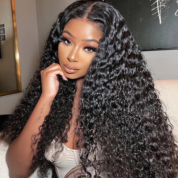 13x6 Full HD Lace Wigs Deep Wave Human Hair Parting Max Wigs Pre Plucked Natural Hairline